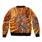 Australia Fathers Day Bomber Jacket Aboriginal Dot Art - Kangaroo And Lizard
