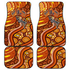 Australia Fathers Day Car Mats Aboriginal Dot Art - Kangaroo And Lizard