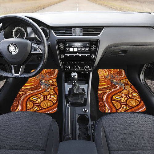 Australia Fathers Day Car Mats Aboriginal Dot Art - Kangaroo And Lizard