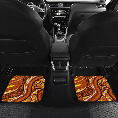 Australia Fathers Day Car Mats Aboriginal Dot Art - Kangaroo And Lizard