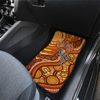 Australia Fathers Day Car Mats Aboriginal Dot Art - Kangaroo And Lizard