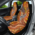 Australia Fathers Day Car Seat Cover Aboriginal Dot Art - Kangaroo And Lizard