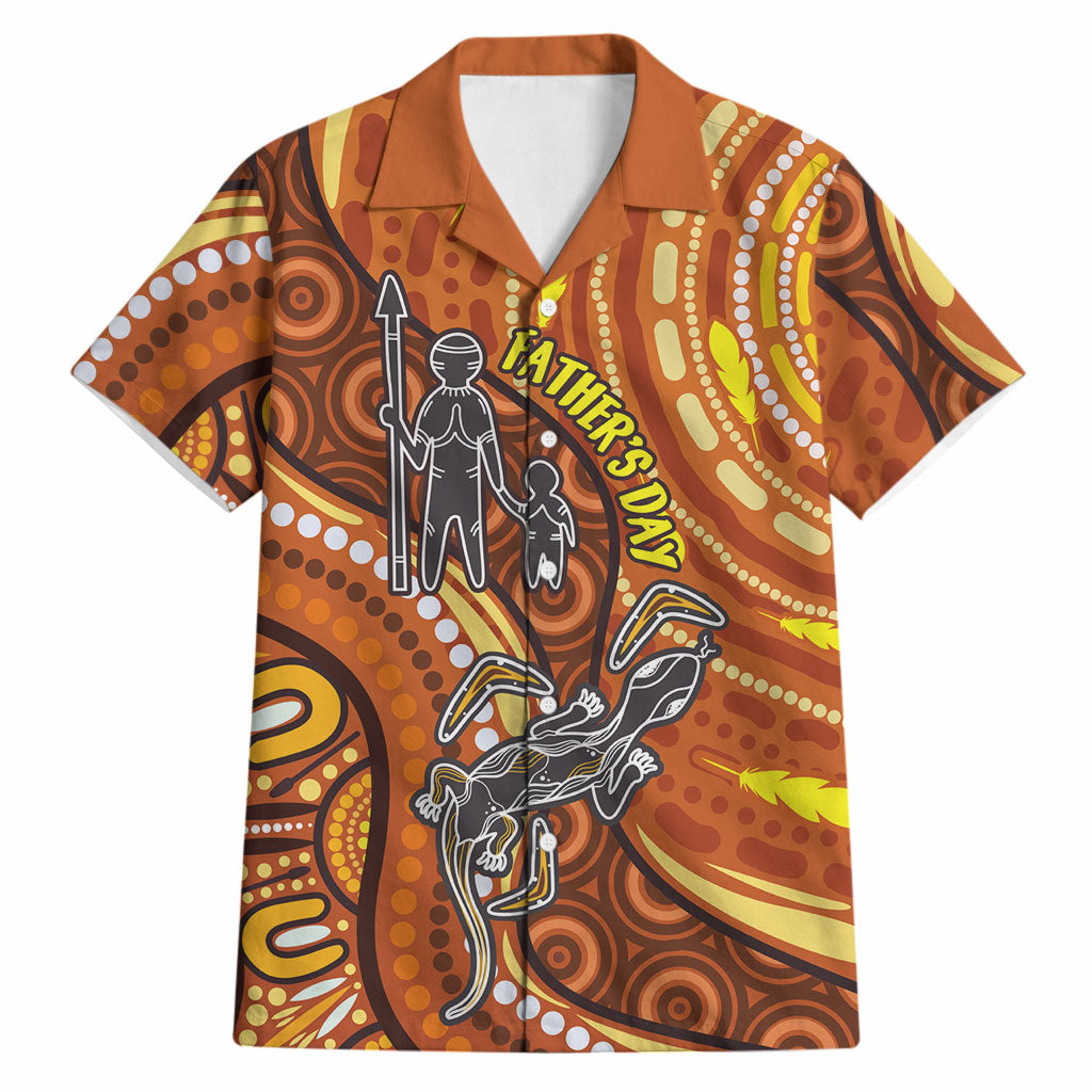 Australia Fathers Day Hawaiian Shirt Aboriginal Dot Art - Kangaroo And Lizard