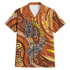 Australia Fathers Day Hawaiian Shirt Aboriginal Dot Art - Kangaroo And Lizard