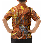 Australia Fathers Day Hawaiian Shirt Aboriginal Dot Art - Kangaroo And Lizard