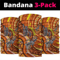 Australia Fathers Day Neck Gaiter Aboriginal Dot Art - Kangaroo And Lizard