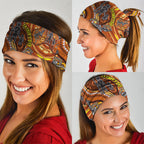 Australia Fathers Day Neck Gaiter Aboriginal Dot Art - Kangaroo And Lizard