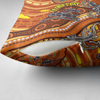 Australia Fathers Day Pillow Cover Aboriginal Dot Art - Kangaroo And Lizard