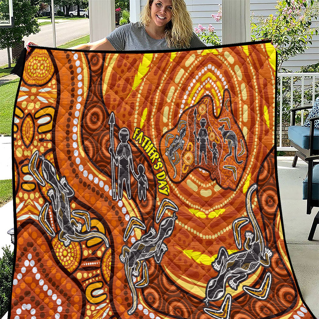 Australia Fathers Day Quilt Aboriginal Dot Art - Kangaroo And Lizard