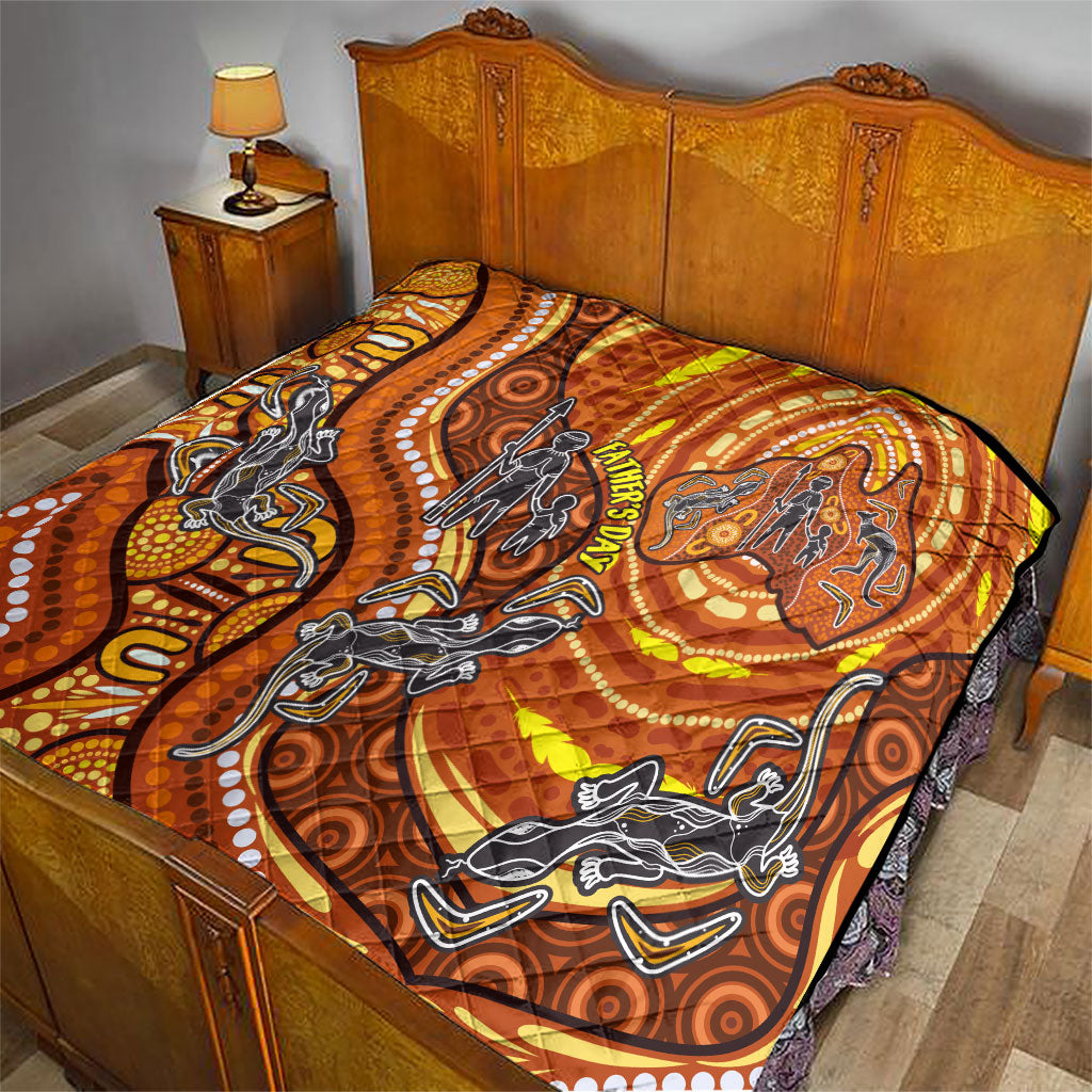 Australia Fathers Day Quilt Aboriginal Dot Art - Kangaroo And Lizard