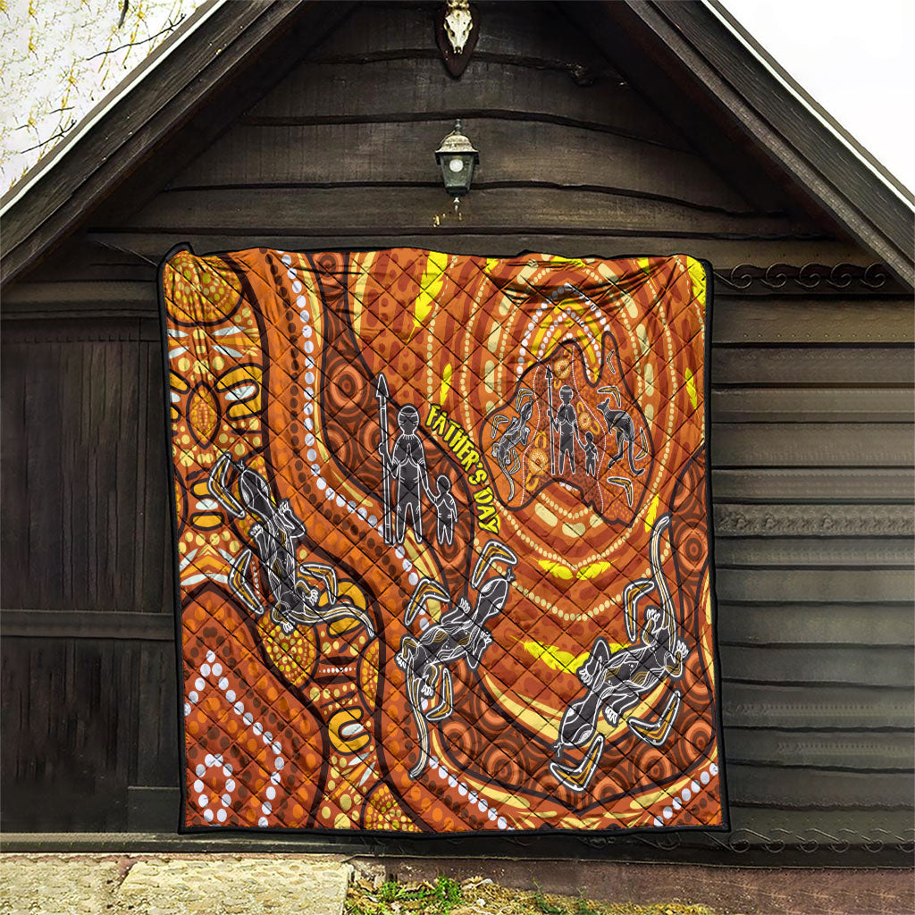 Australia Fathers Day Quilt Aboriginal Dot Art - Kangaroo And Lizard