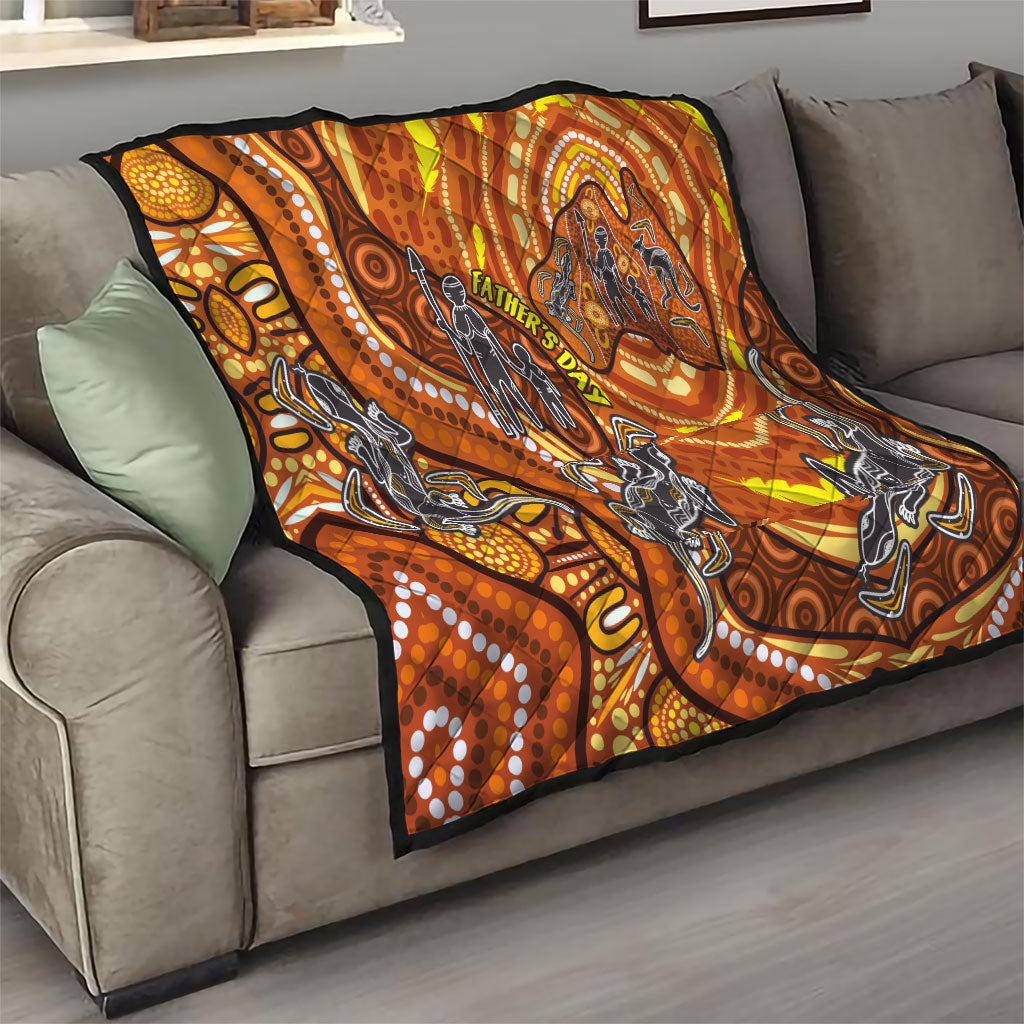 Australia Fathers Day Quilt Aboriginal Dot Art - Kangaroo And Lizard