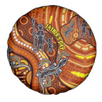 Australia Fathers Day Spare Tire Cover Aboriginal Dot Art - Kangaroo And Lizard