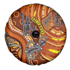 Australia Fathers Day Spare Tire Cover Aboriginal Dot Art - Kangaroo And Lizard