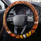 Australia Fathers Day Steering Wheel Cover Aboriginal Dot Art - Kangaroo And Lizard