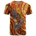 Australia Fathers Day T Shirt Aboriginal Dot Art - Kangaroo And Lizard