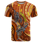 Australia Fathers Day T Shirt Aboriginal Dot Art - Kangaroo And Lizard