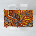 Australia Fathers Day Tablecloth Aboriginal Dot Art - Kangaroo And Lizard