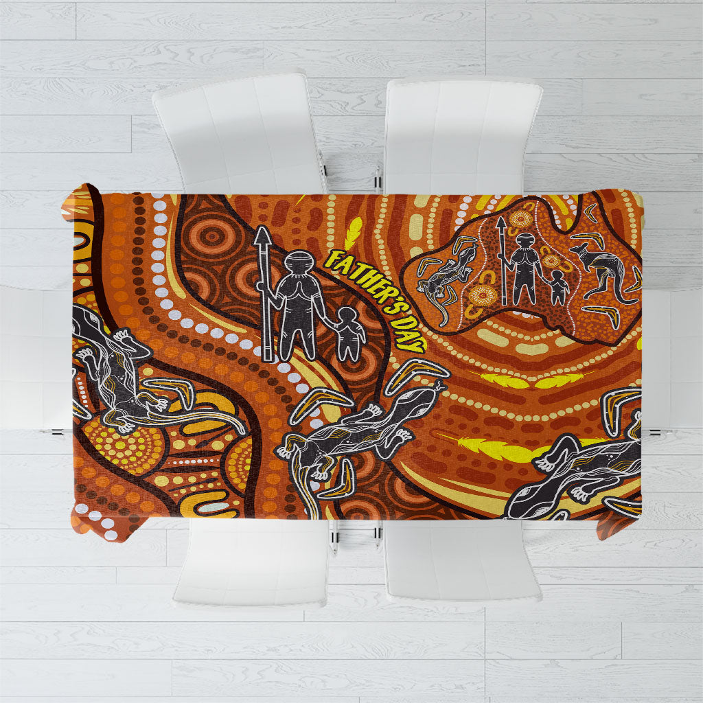 Australia Fathers Day Tablecloth Aboriginal Dot Art - Kangaroo And Lizard