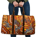 Australia Fathers Day Travel Bag Aboriginal Dot Art - Kangaroo And Lizard