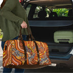 Australia Fathers Day Travel Bag Aboriginal Dot Art - Kangaroo And Lizard