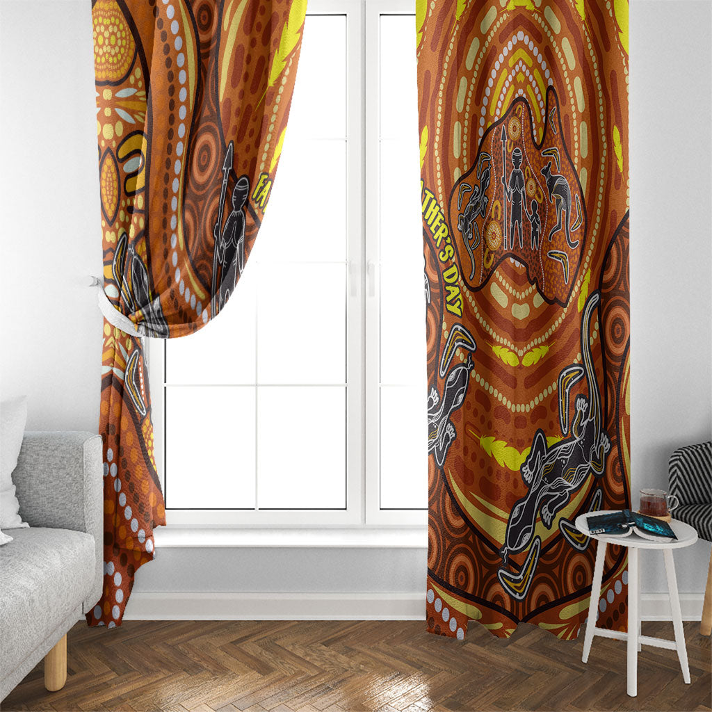Australia Fathers Day Window Curtain Aboriginal Dot Art - Kangaroo And Lizard