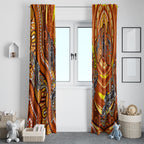 Australia Fathers Day Window Curtain Aboriginal Dot Art - Kangaroo And Lizard