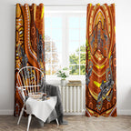 Australia Fathers Day Window Curtain Aboriginal Dot Art - Kangaroo And Lizard