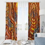 Australia Fathers Day Window Curtain Aboriginal Dot Art - Kangaroo And Lizard