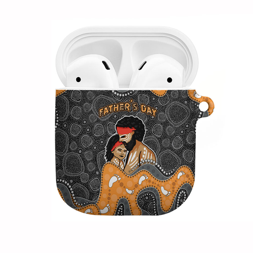 Australia Aboriginal Fathers Day AirPods Case Indigenous Dot Art - Family Footprint