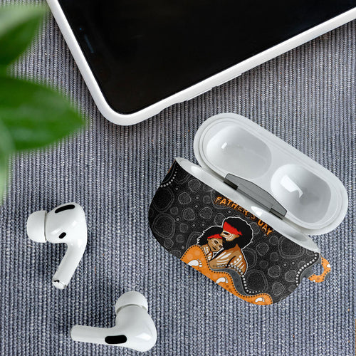 Australia Aboriginal Fathers Day AirPods Case Indigenous Dot Art - Family Footprint