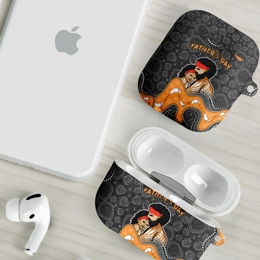Australia Aboriginal Fathers Day AirPods Case Indigenous Dot Art - Family Footprint