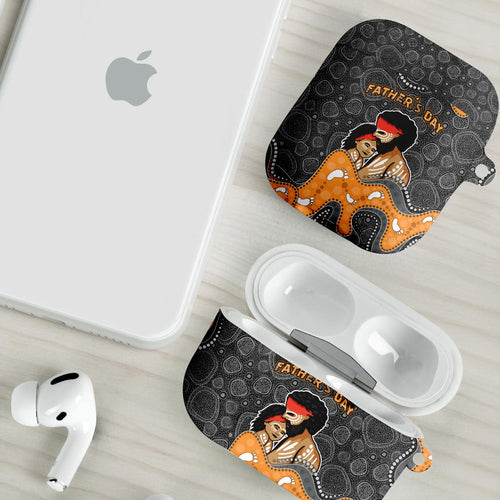 Australia Aboriginal Fathers Day AirPods Case Indigenous Dot Art - Family Footprint