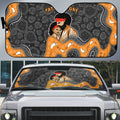 Australia Aboriginal Fathers Day Auto Sun Shade Indigenous Dot Art - Family Footprint