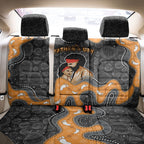 Australia Aboriginal Fathers Day Back Car Seat Cover Indigenous Dot Art - Family Footprint