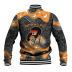 Australia Aboriginal Fathers Day Baseball Jacket Indigenous Dot Art - Family Footprint