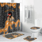 Australia Aboriginal Fathers Day Bathroom Set Indigenous Dot Art - Family Footprint