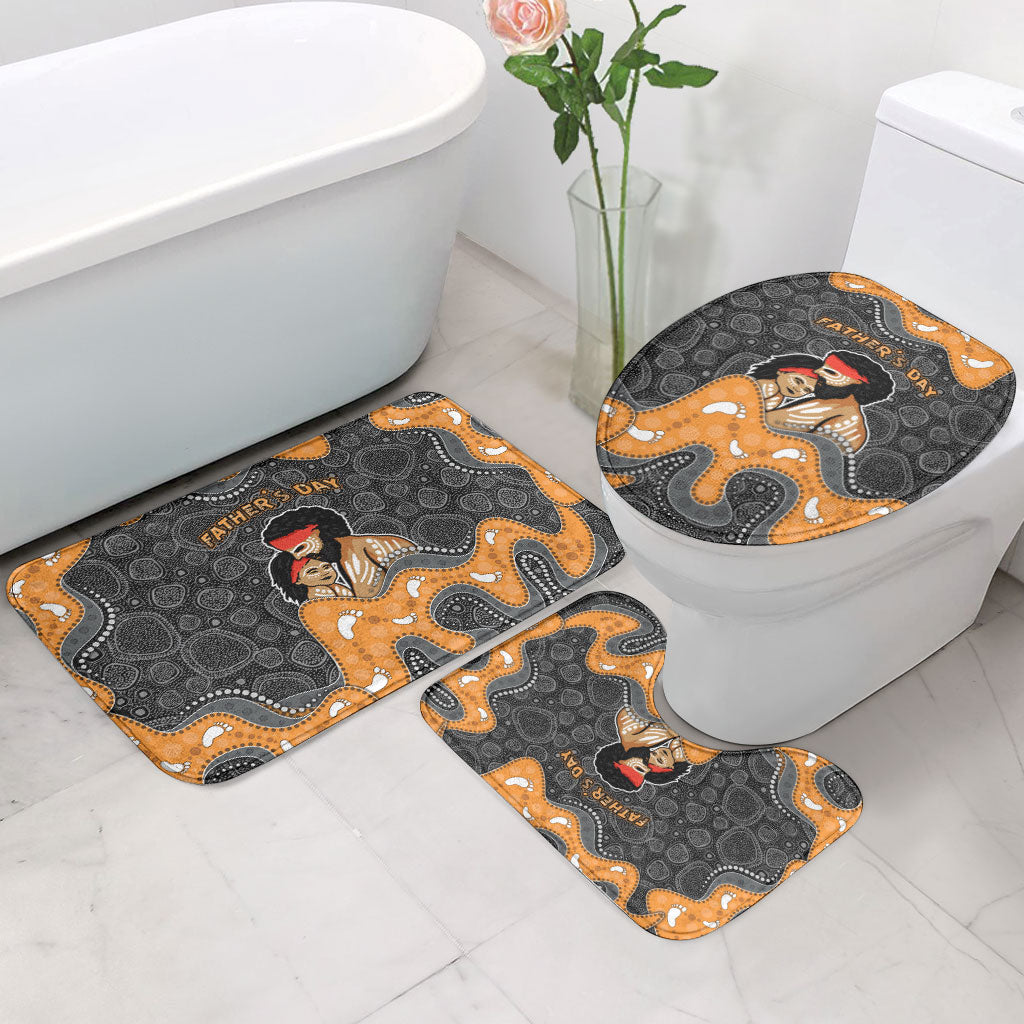 Australia Aboriginal Fathers Day Bathroom Set Indigenous Dot Art - Family Footprint