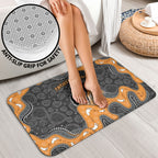 Australia Aboriginal Fathers Day Bathroom Set Indigenous Dot Art - Family Footprint