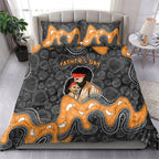 Australia Aboriginal Fathers Day Bedding Set Indigenous Dot Art - Family Footprint