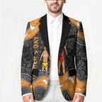 Australia Aboriginal Fathers Day Blazer Indigenous Dot Art - Family Footprint
