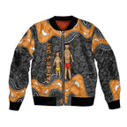 Australia Aboriginal Fathers Day Bomber Jacket Indigenous Dot Art - Family Footprint