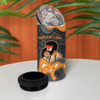 Australia Aboriginal Fathers Day 4 in 1 Can Cooler Tumbler Indigenous Dot Art - Family Footprint