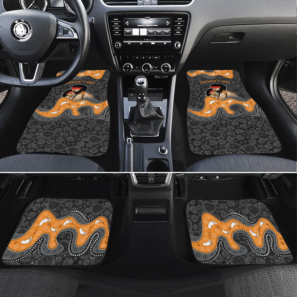 Australia Aboriginal Fathers Day Car Mats Indigenous Dot Art - Family Footprint