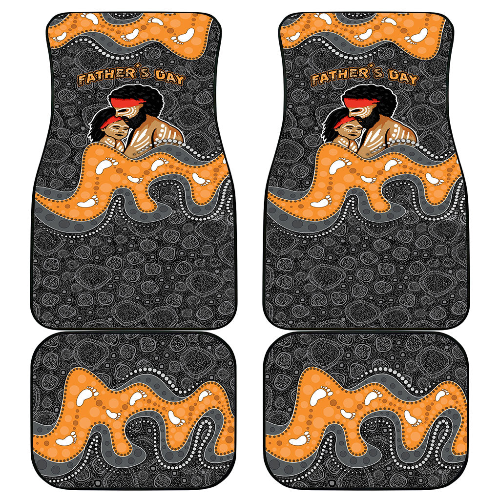 Australia Aboriginal Fathers Day Car Mats Indigenous Dot Art - Family Footprint
