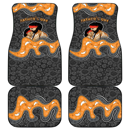 Australia Aboriginal Fathers Day Car Mats Indigenous Dot Art - Family Footprint
