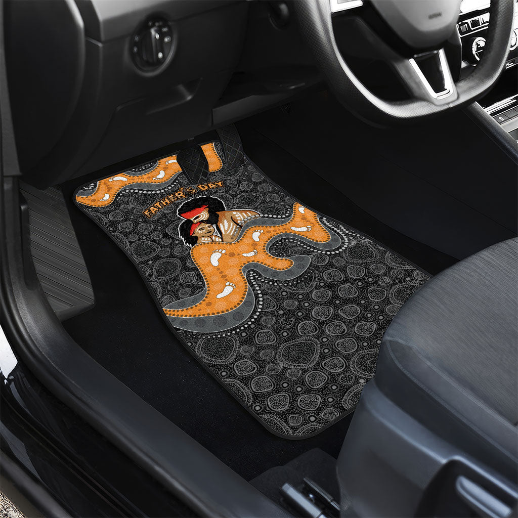 Australia Aboriginal Fathers Day Car Mats Indigenous Dot Art - Family Footprint