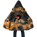 Australia Aboriginal Fathers Day Cloak Indigenous Dot Art - Family Footprint