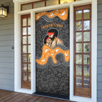 Australia Aboriginal Fathers Day Door Cover Indigenous Dot Art - Family Footprint