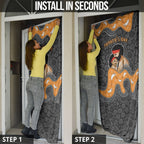 Australia Aboriginal Fathers Day Door Cover Indigenous Dot Art - Family Footprint